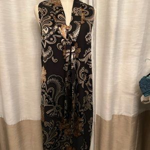 Lafayette 148 New York Black & Gold Paisley Dress